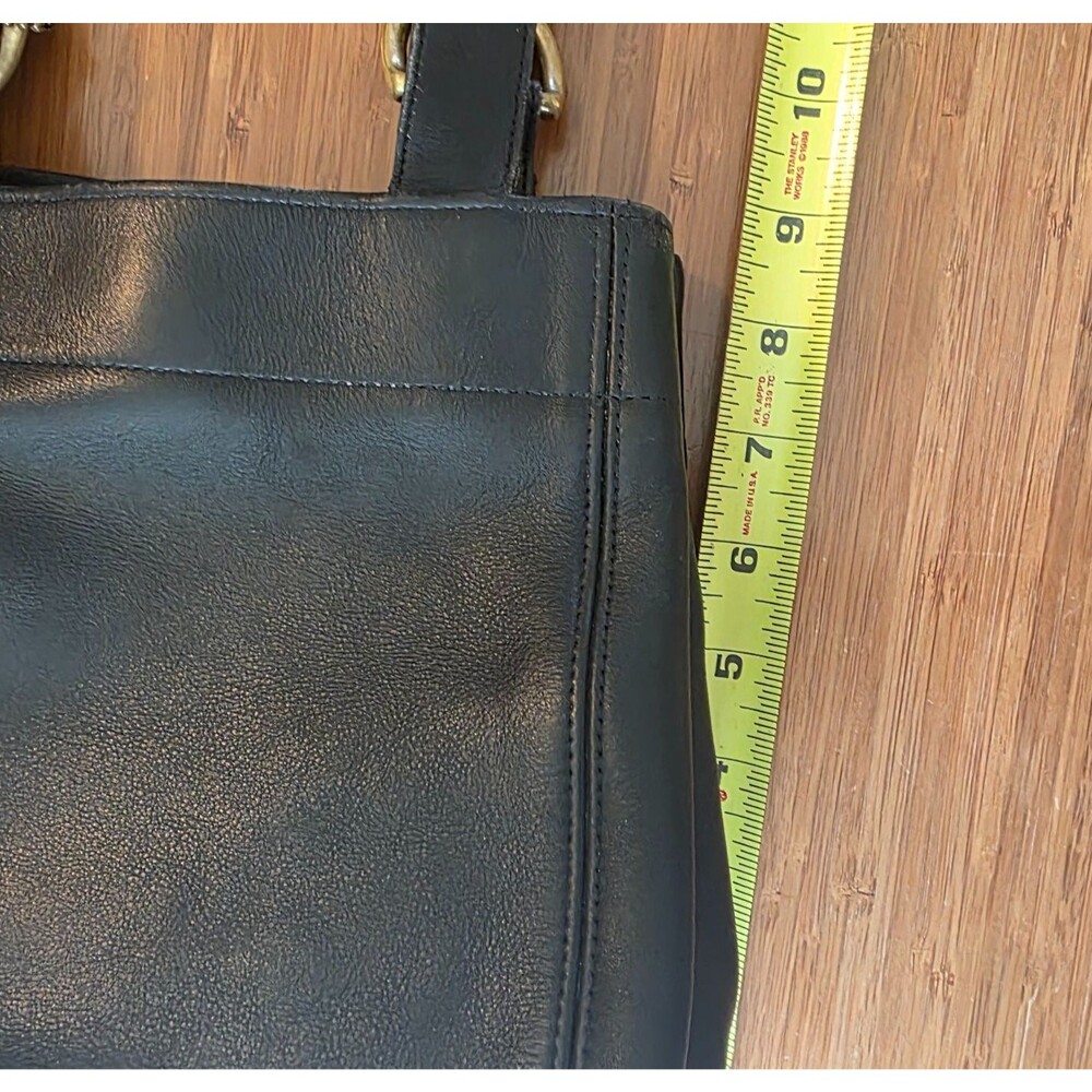 Vintage Coach Waverly Soho Buckle Shoulder Bag Black Leather Bucket 4157 Y2K - Picture 11 of 11